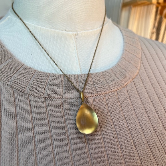 Alexis Bittar Gold Teardrop Necklace - Picture 1 of 2